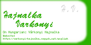 hajnalka varkonyi business card